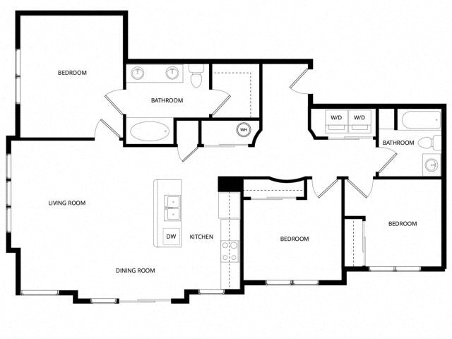 Crescent floor plan